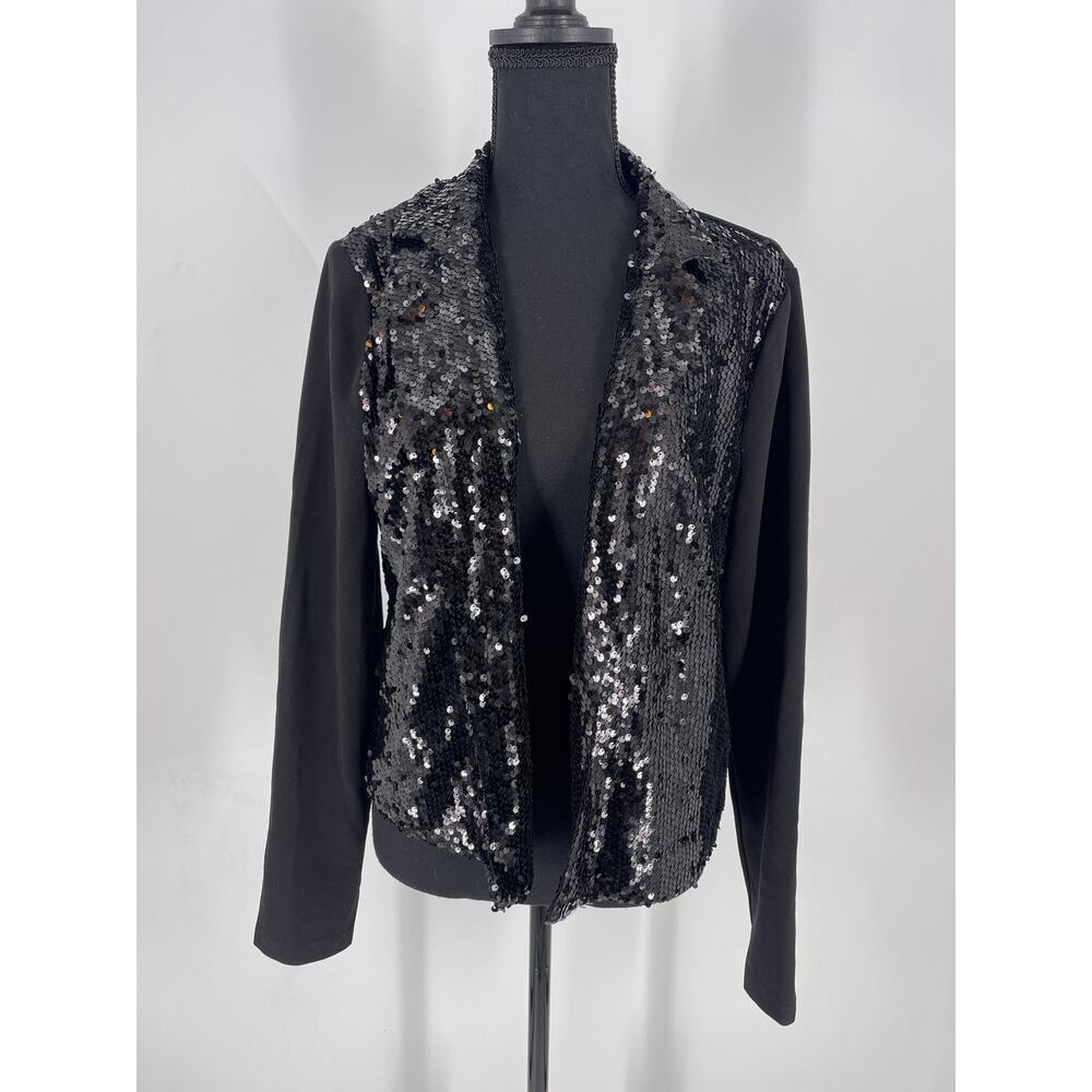 Savanna Jane Black Sequined Jacket (B48#4)